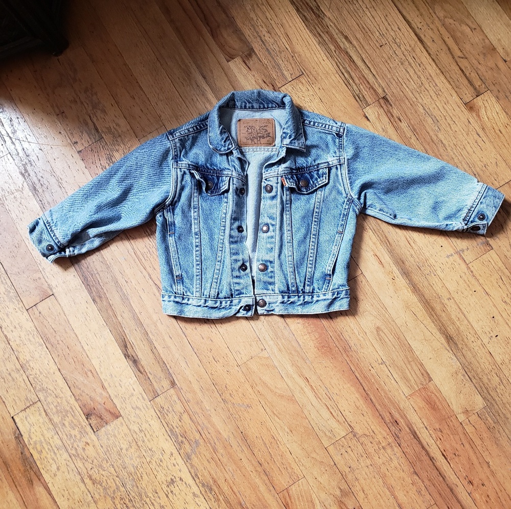 Vintage 4T Kids Orange Tab Levi's Denim Jacket